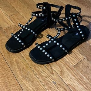 Studded ankle sandals